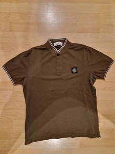 Original Herren Stone Island Poloshirt Gr. M, Grün/Khaki Sehr Gut Top - Bild 1 von 6