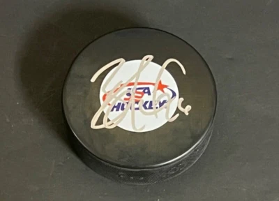 Blake Wheeler Jets Rangers Auto Signed USA Puck Beckett Hologram - Image 1 of 2
