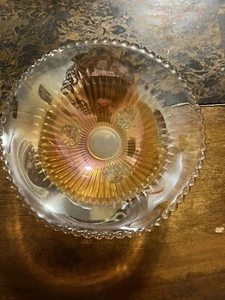Vintage Marigold Carnival Glass, 3 footed candy dish Excellent Condition - Picture 1 of 4