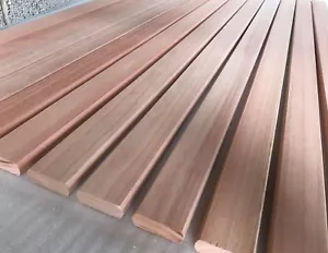 Hardwood Garden Bench Slats 12 Red Grandis 1800mm x 56mm x 20mm Seat Chair 6ft R - Picture 1 of 10