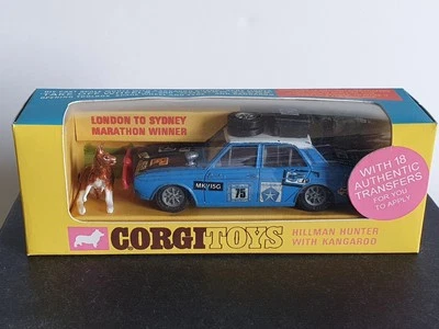 Corgi Toys 302 Hillman Hunter With Kangaroo Rallye Modell Fahrzeug OVP 1:43 - Bild 1 von 4