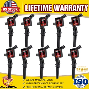 10X High Energy Ignition Coils DG508 For Ford Expedition F150 F250 F350 4.6/5.4L - Picture 1 of 20