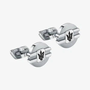 Maserati Gioielli Silver Logo Cufflinks JM223ATK21 - Picture 1 of 5