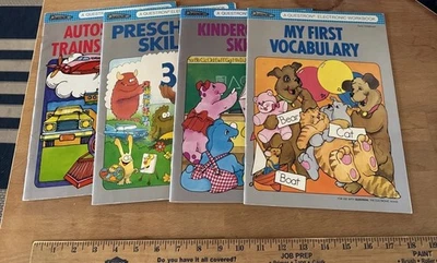 QUESTRON Electronic Workbooks Only Lot of 4 Vtg 1980s Early Childhood Education - Image 1 of 4
