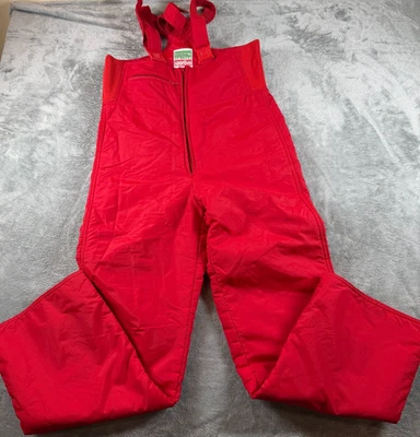 Vtg Legano d’Italia Sportivo Red Insulated Ski Bib Pants Men’s M Snow Suit Retro - Image 1 of 4