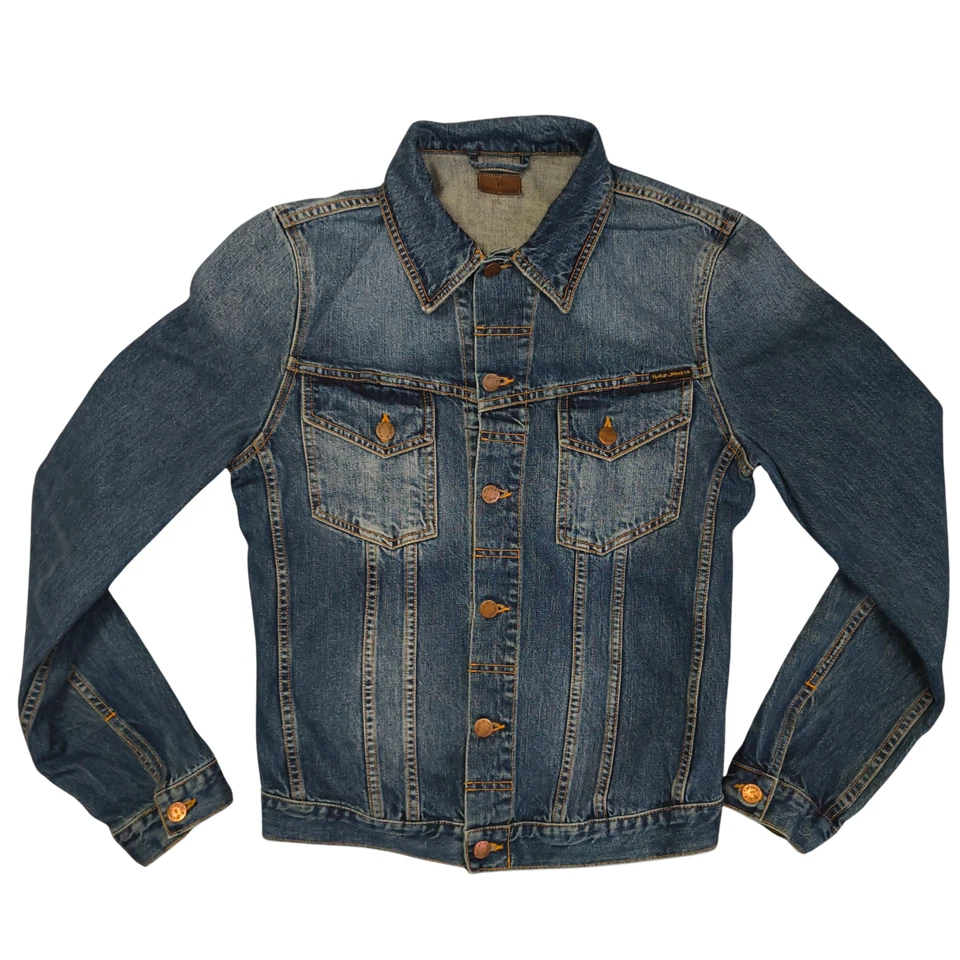 Nudie Jeans Men's Medium Billy Blue Friend Denim Jacket - VGC - image 1 of 4