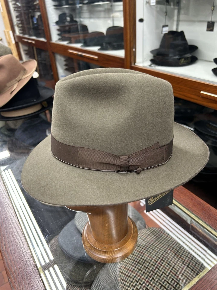 Borsalino Como Men's Taupe Fedora Hat Made In Italy Size 62 7 3/4 - Image 1 of 4