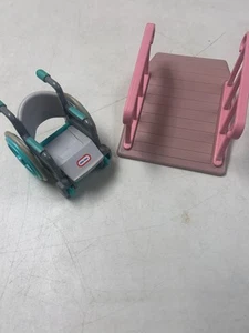 LITTLE TIKES VINTAGE PUPPENHAUS PUPPE GRÖSSE ROLLSTUHL MIT RAMPE BESONDERE BEDÜRFNISSE - Bild 1 von 3
