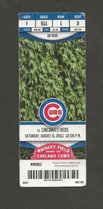CHICAGO CUBS vs Reds ticket stub  8/6/11 Yonder Alonso 1st career home run - Picture 1 of 2