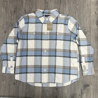 Фланелевая рубашка Patagonia Fjord размер XS женская Sunrise Ridge натуральный синий цвет 120 долл. США - Изображение 1 из 4