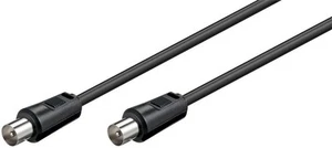 10x kabel przyłączeniowy antenowy, czarny; kabel przyłączeniowy antenowy, czarny, 1,5 m - - Zdjęcie 1 z 2