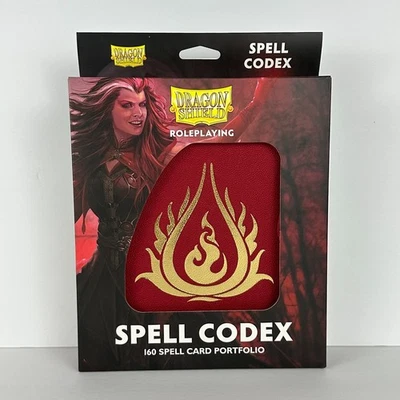 Carpeta de códice hechizo escudo dragón 160 portafolio de cartas mágicas rojo sangre nueva Foto 1 de 4