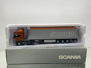 MINICHAMPS SCANIA R470 TOPLINE CURTAINSIDE TRAILER-1:43 rare- GOOD IN DEALER BOX - Picture 1 of 8