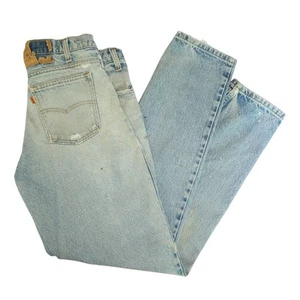 Vintage Thrashed Levi's 550 Orange Tab 33x31 Destroyed - Picture 1 of 16
