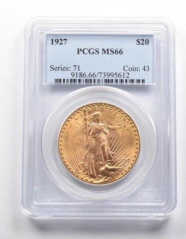 MS66 1927 $20 Saint-Gaudens Gold Double Eagle PCGS *2339 Cover