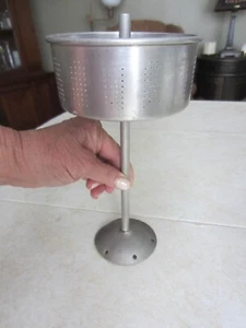 Vtg 1950s Pure Aluminum Coffee 9 Cup Pot Replacement Basket Part Only Made USA - Picture 1 of 3