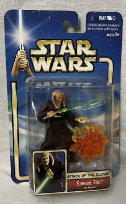 Экшн-фигурка Star Wars-Attack of the Clones: SAESEE TIIN Jedi Master НОВАЯ 2002💥 - Изображение 1 из 2