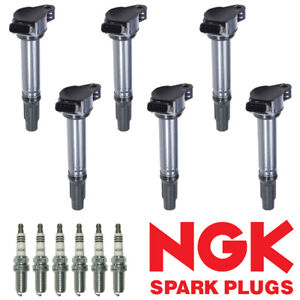 Ignition Coil & NGK Iridium Spark Plug for Toyota 4Runner Camry RAV4 UF487