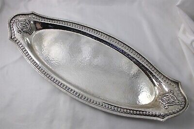 Dominick & Haff Sterling Silver Hammered Oval Platter/Tray • 396.35$