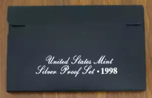 NEW 1998 US Mint 90% Silver Proof Set Original Packaging COA - Picture 1 of 3