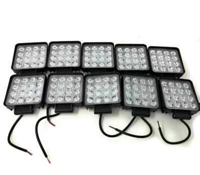 10X 48W WATT LED LUCE FARO 12V LAMPADA DA LAVORO FARETTO AUTO BARCA CAMION M - Immagine 1 di 3