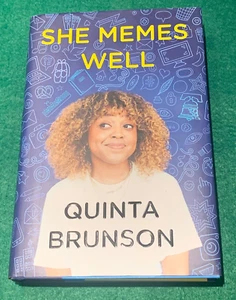 She Memes Well by Quinta Brunson SIGNED 1st/1st HC DJ 2021 Essays Humor - Imagen 1 de 13