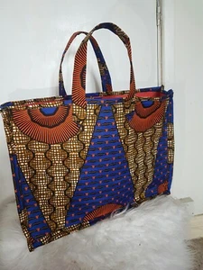 Ankara Stoff AFRICAN TOTE LARGE stylische Tasche - Bild 1 von 12