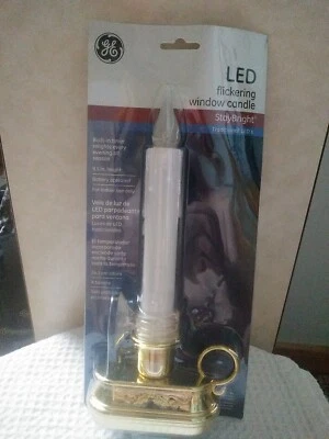GE LED Flickering Window Flameless Candle Battery Powered With Timer NEW F-Ship! - Image 1 of 4