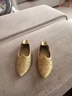 Pair Of Indian Brass Engraved Ashtrays Shoes