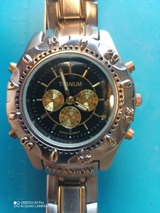 Reloj Titanio Universal Movimiento Japón Estilo Cronógrafo (Solo Decoración) - Imagen 1 de 12