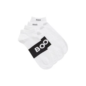 BOSS 2 Pack Quality Cotton Blend Logo Ankle Sock - White - Picture 1 of 6