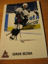 # Goran Bezina - Phoenix Coyotes- SIGNED PHOTO - GB
