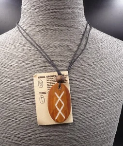 Collana ciondolo osso di yak runa Ingwaz vichingo - unità, armonia e amore romantico - Foto 1 di 1