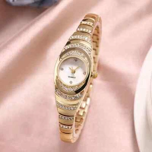 Orologio Donna Quarzo Elegante Bracciale Tono Oro Cinturino Acciaio Inox Colore Oro - Foto 1 di 12
