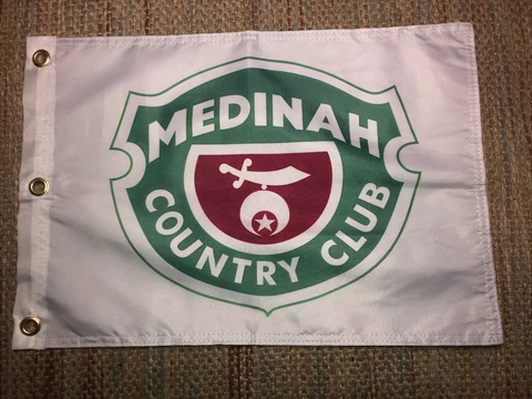 MEDINAH COUNTRY CLUB CHICAGO PGA TOUR PIN FLAG W GROMMETS FREE SHIP AUTOGRAPHS Cover