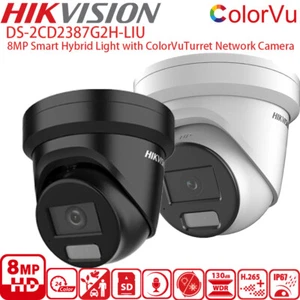Hikvision ColorVu 8 MP IP POE fotocamera 4K colori MIC DS-2CD2387G2H-LIU nero bianco - Foto 1 di 12