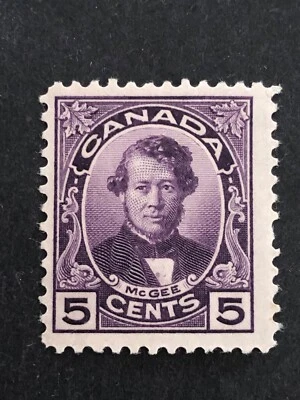Canada Stamps 1927, Thomas D'Arcy McGee 5 Cent Scott # 146 Mint HR, Lot # 27A6.2 - Image 1 of 3