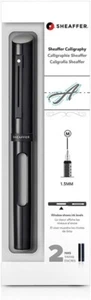 Sheaffer Calligraphy Fountain Pen Medium Black Trim With 2 Black Ink Cartridges