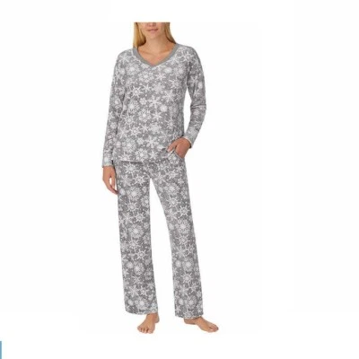 Juego de pijama de 2 piezas de vellón elástico sedoso Nautica para mujer Foto 1 de 4