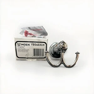 Moen YB5403CH Kingsley Double Robe Hook Chrome New Open Box - Picture 1 of 2