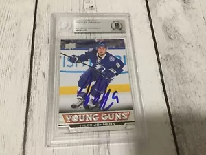 Tyler Johnson Signed 2013/14 Upper Deck YG Young Guns RC #492 Beckett BAS COA b - Picture 1 of 2