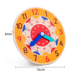 Kids Wood Clock Toy Montessori Cognitive Teaching Clock Time Teaching Aids Toy - Picture 1 of 11