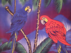 V.H.O. parrots button-front Hawaiian shirt size MEDIUM