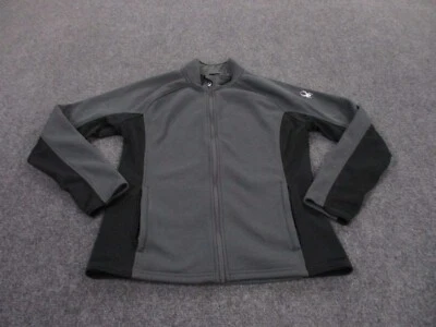 Spyder Jacket Adult XL Gray Hiking Logo Outdoors Sweater Textured Coat Womens - Image 1 of 4