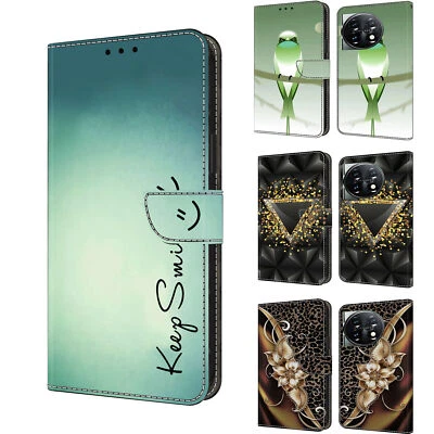 Dollar Flower Printed Wallet Phone Case for OnePlus 10 11 Pro 10T Nord CE 3 ACE - Image 1 of 4