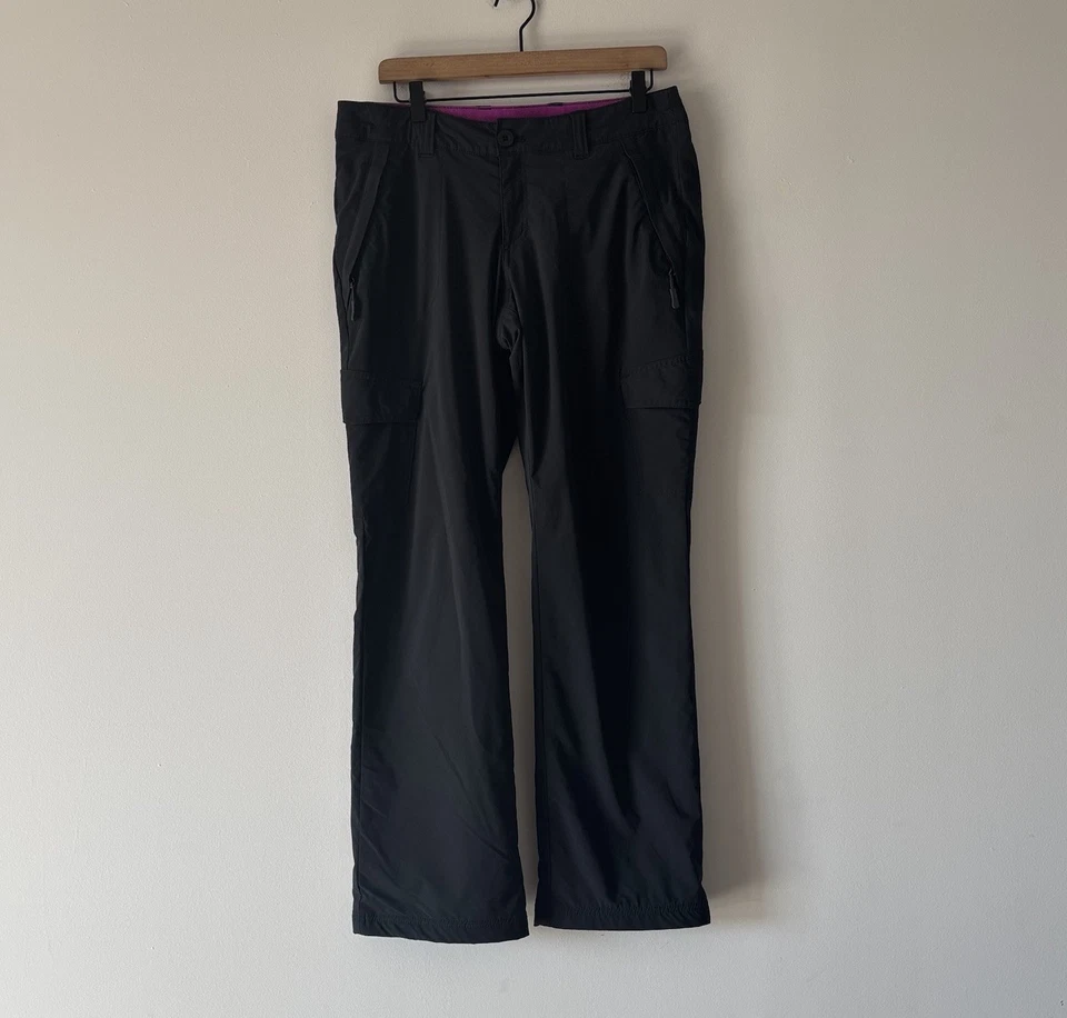 Eddie Bauer Fleece Lined Pants Black Women’s Sz 8 Hiking Outdoor Nature Camping - Image 1 of 4