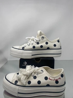 Converse Women's Chuck Taylor All Star Low-Top Lift Platform Sneaker Polka Dots - Image 1 of 4