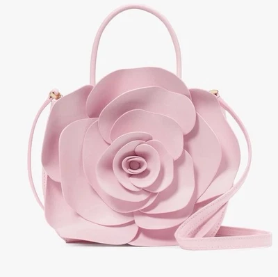NWT Kate Spade New York Flora  Rose Crossbody Bag 3D Rose Novelty KE577 In Pink - Image 1 of 4