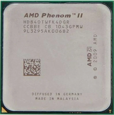 AMD Phenom II X4 840 Socket AM3 CPU Processor Quad-Core 3.2 GHz 95W - Image 1 of 2