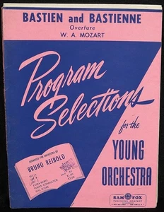 Overture Sheet Music Score by Mozart Bastien and Bastienne Young Orchestra - Picture 1 of 6